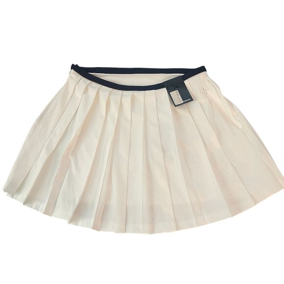 J.Lindeberg Women's Sierra Pleat Golf/Tennis Skirt White/Navy, Size XL NWT - Picture 2 of 9